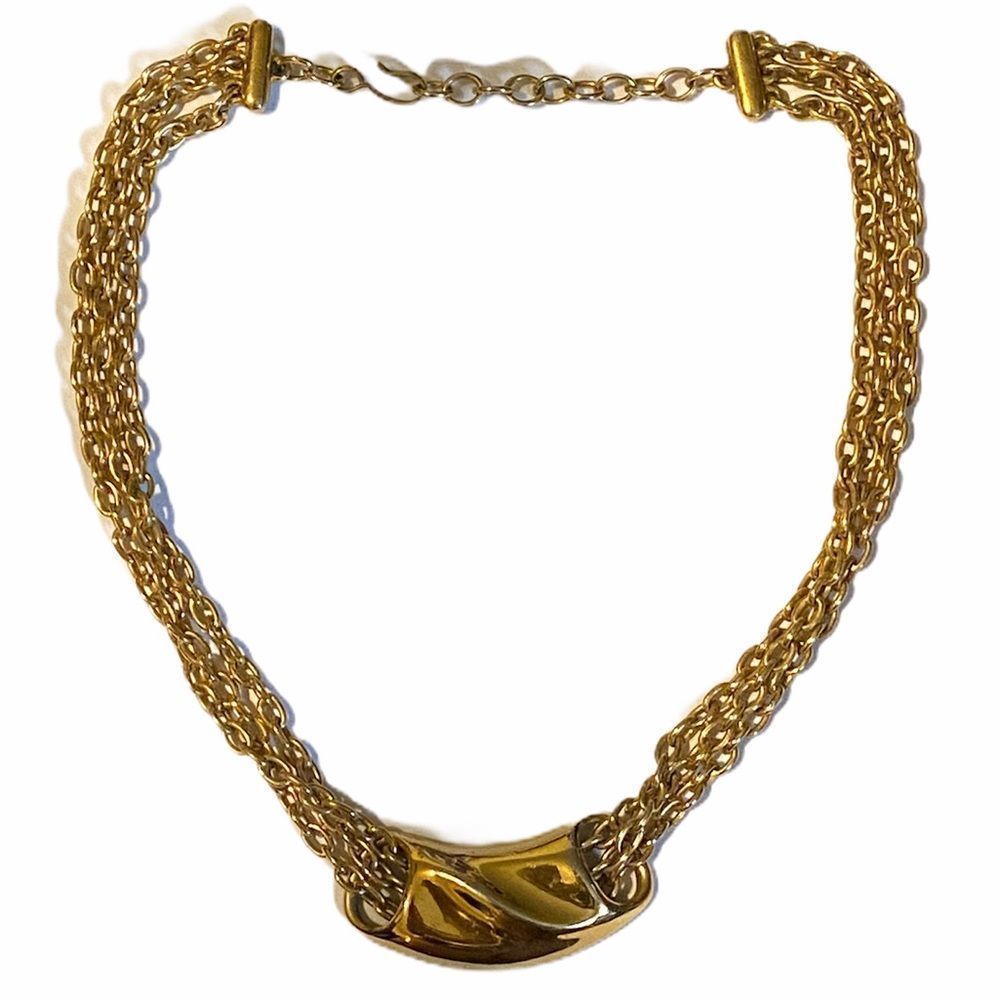 3 Strands Gold‎ Plated Monet Necklace